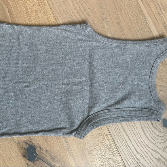 A New Day Slim Fit Ribbed Tank Top Gray Small - Picture 7 of 7